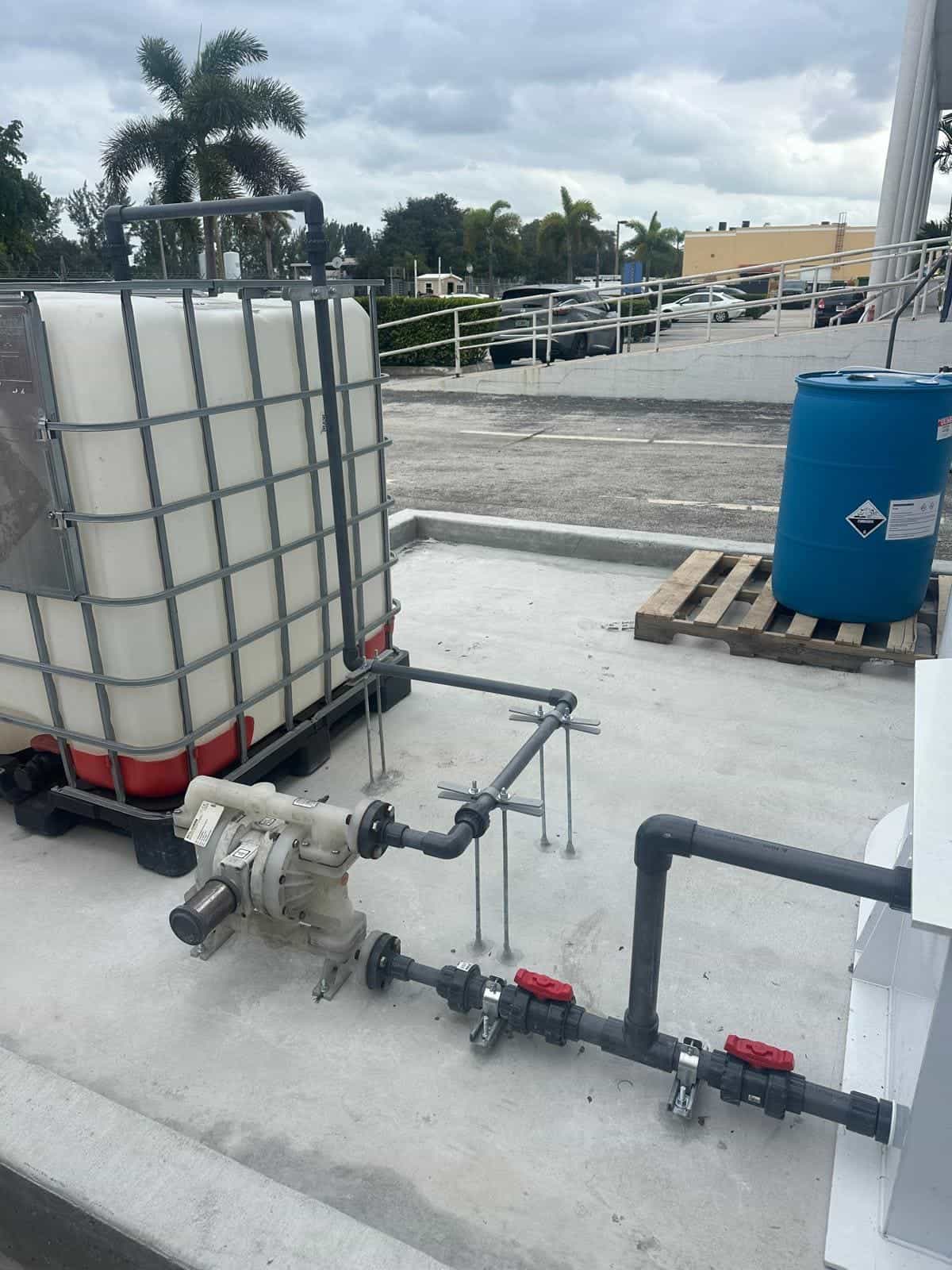 Before and after of a Water pump installation by a plumber in Miami